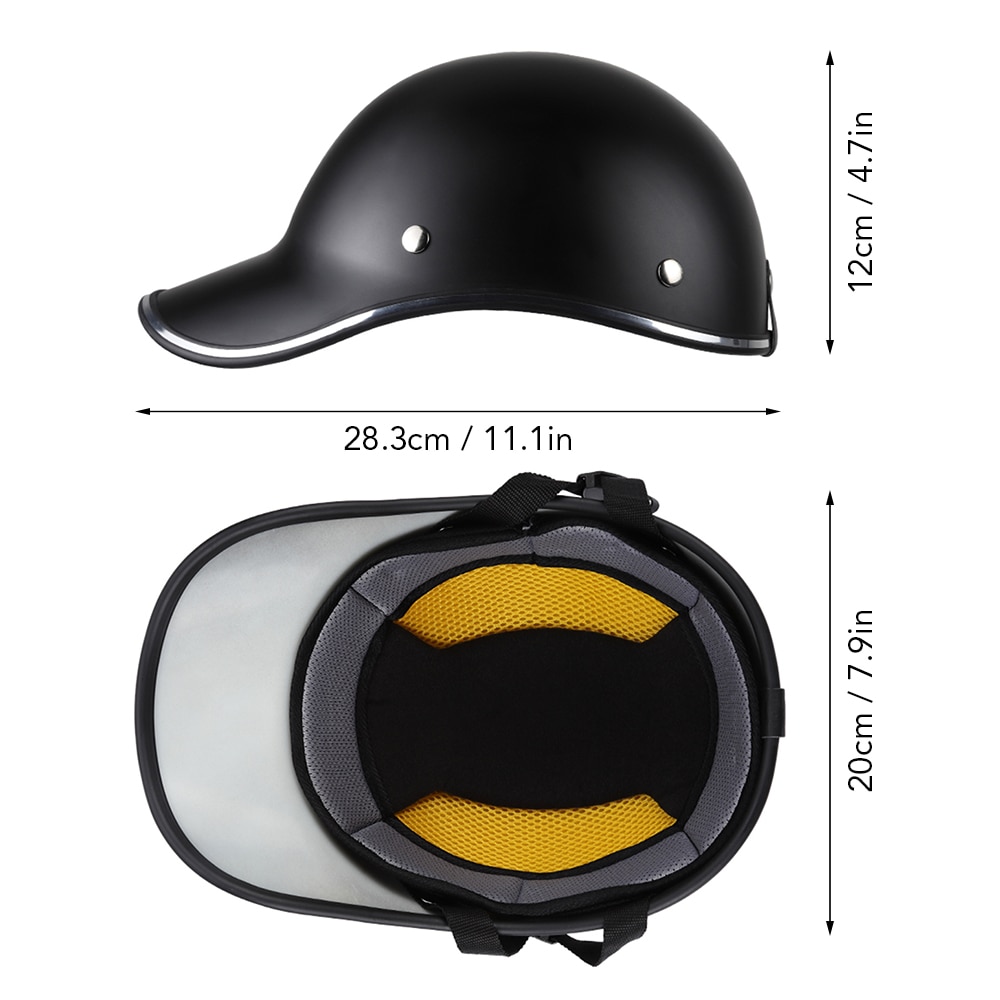 Motorcykel hjelm cykel cykel baseball cap hjelm halvhjelm cykelhjelm til mænd kvinder voksne cykeludstyr