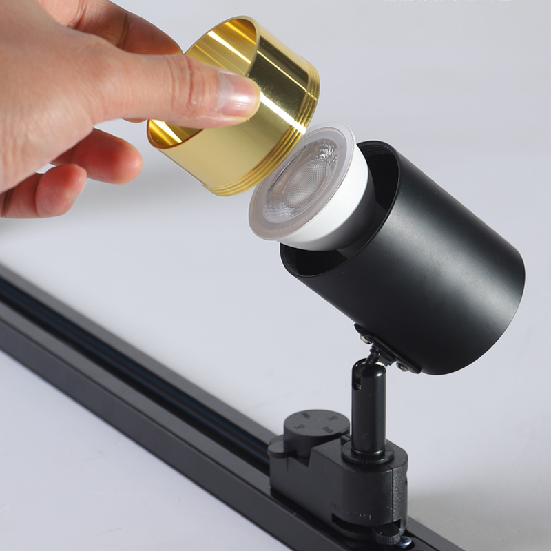 GU10 LED Ceiling Light Spotlight House Decoration Corridor Track Lamp Angles Adjustable Decor Rail Ceiling Lamp Lighting Fixture