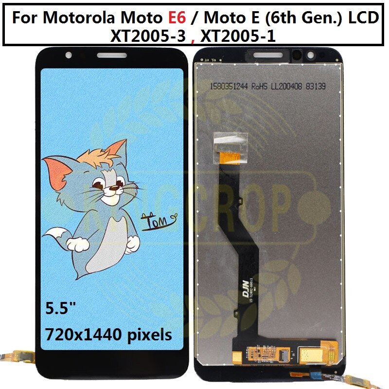 Voor Motorola Moto E6s Lcd E6 Spelen E6 Plus Display Touch Screen Sensor Digiziter Vergadering Voor Moto E6 Plus E6 e6S Lcd Met Frame