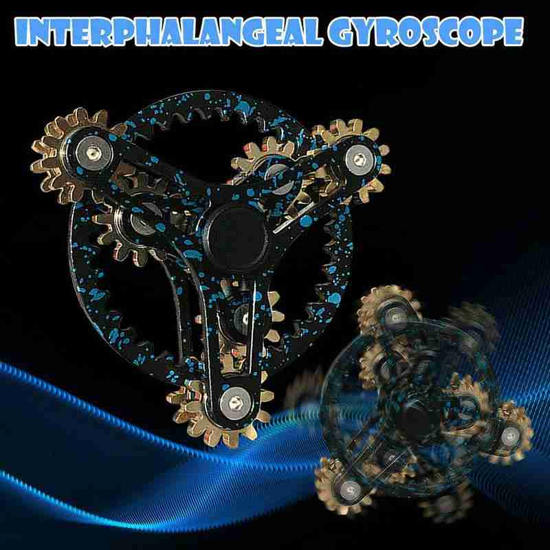 Turntable Gear Linkage Manual Rotating Fingertip Top Hand Spinner Decompression Toy Spinner Game Casual T6K5