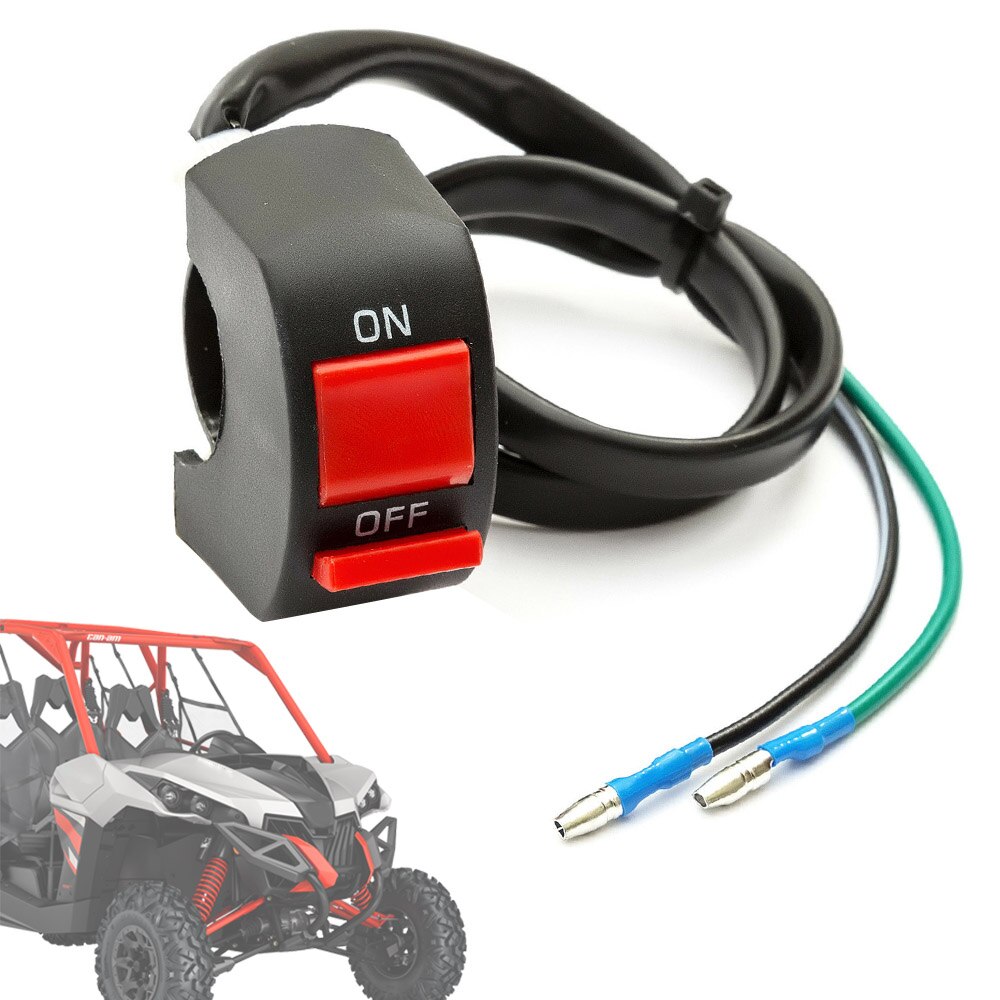 Botón de encendido y apagado para Mini Moto Quad, interruptor de apagado y apagado, faro del motor, accesorios de motocicleta, ATV, 22mm, 7/8 pulgadas, 1 ud.