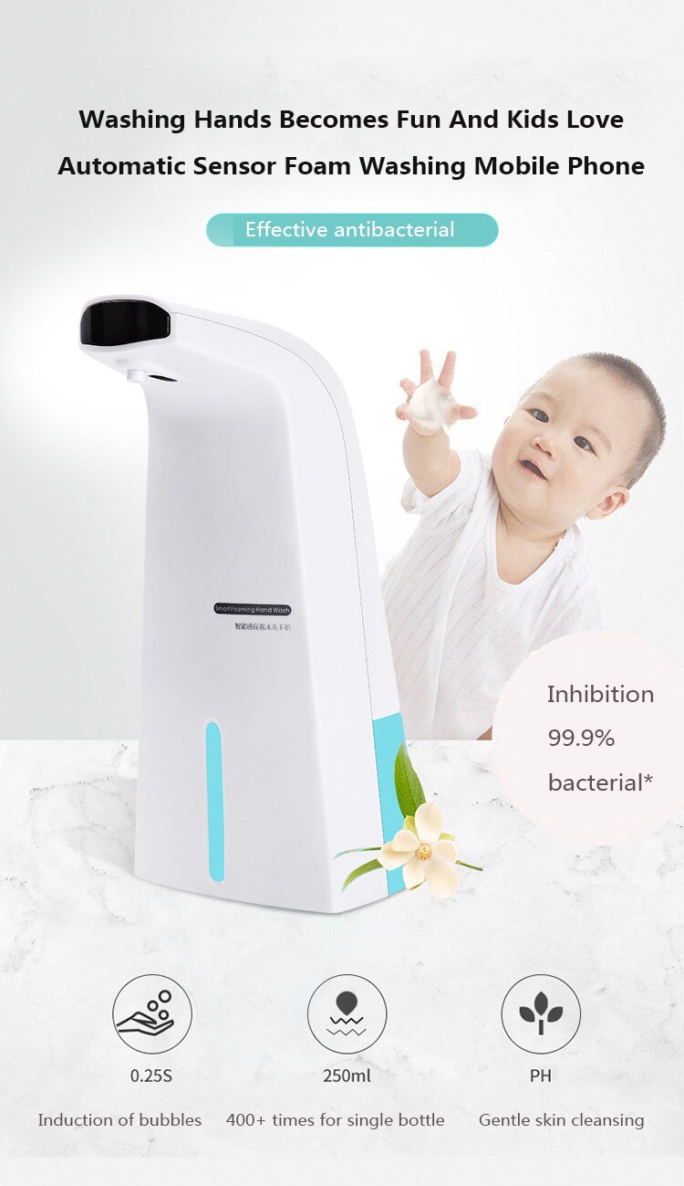 Intelligent Automatic Sensor Foam Soap Dispenser Smart Induction Foam Dispenser Auto Liquid Touchless Hand Washer For Kitchen