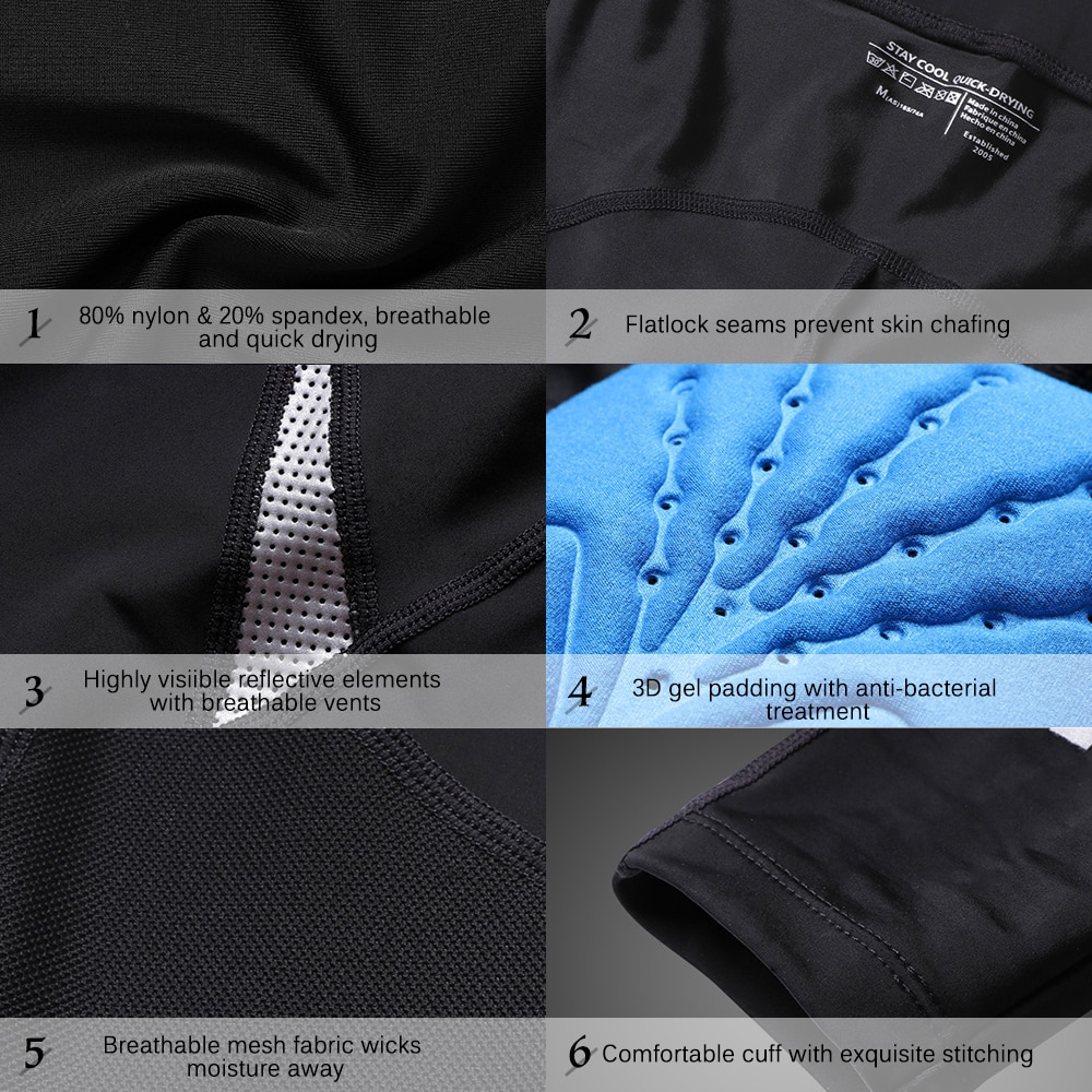 Lixada miesten pyöräilyhousut geelipehmustetut pyöräilysukkahousut leggingsit pyöräilyvaatteet polkupyörän pyöräkalastus kuntohousut