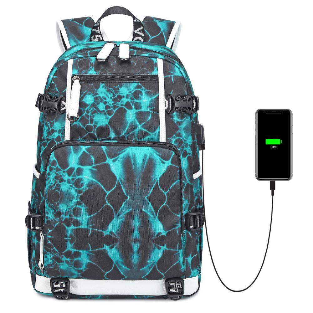 Custome Diy Printed Pcitures USB Travel Backpack for Teenagers School Bags Laptop Waterproof USB Charg Mochila Feminina Travel: Style 9