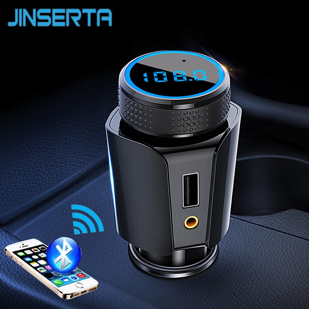 JINSERTA Universele Auto MP3 Speler HandsFree Draadloze Bluetooth Fm-zender Modulator AUX TF SD Flash Muziek Ontvanger Adatper