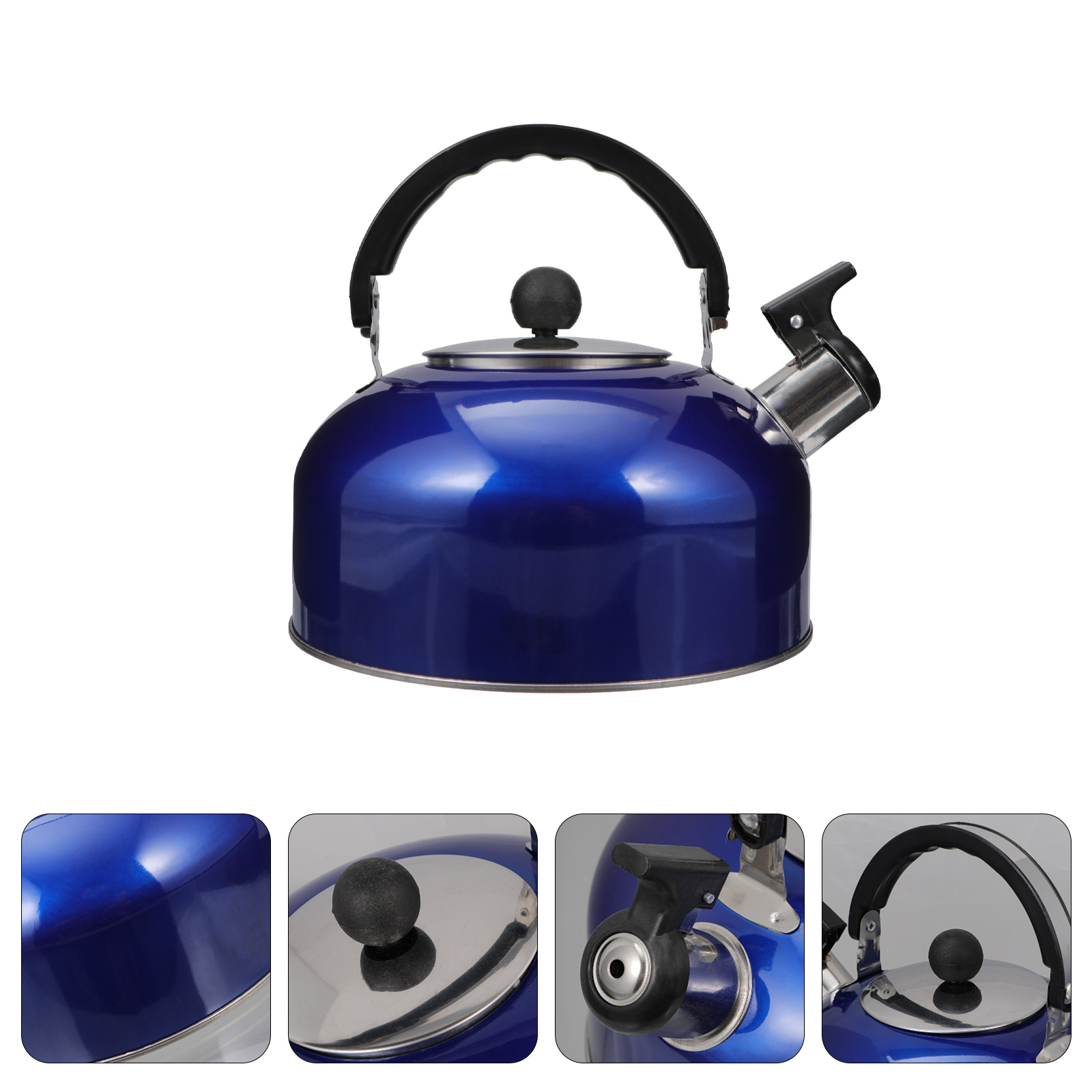 Whistling Fluitketel Hittebestendige Whistling Fluitketel Home Office Waterketel: Blue