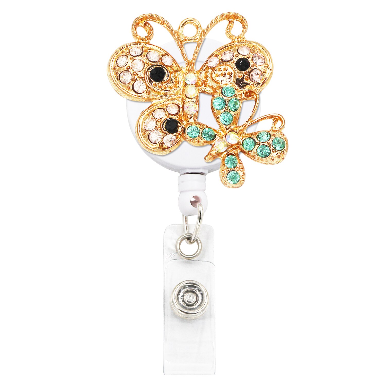 Idclip Porta distintivo A Scomparsa con Morsetti A Coccodrillo clip di Cavo Retrattile ID distintivo Volpe Del Cuore Della Farfalla di Stile Animale: 6