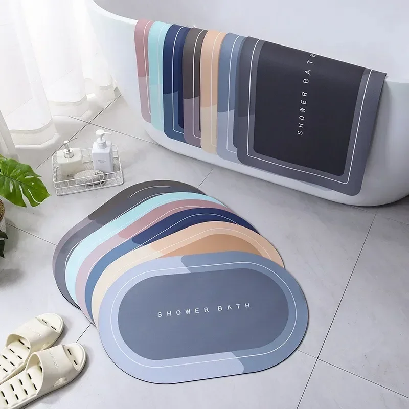 Saugfähige Badezimmer-Badematte, rutschfester Duschteppich, schnell trocknende Badematten, Küche, Eingang, Fußmatten, Heim-Fußmatte, Badewannen-Teppich