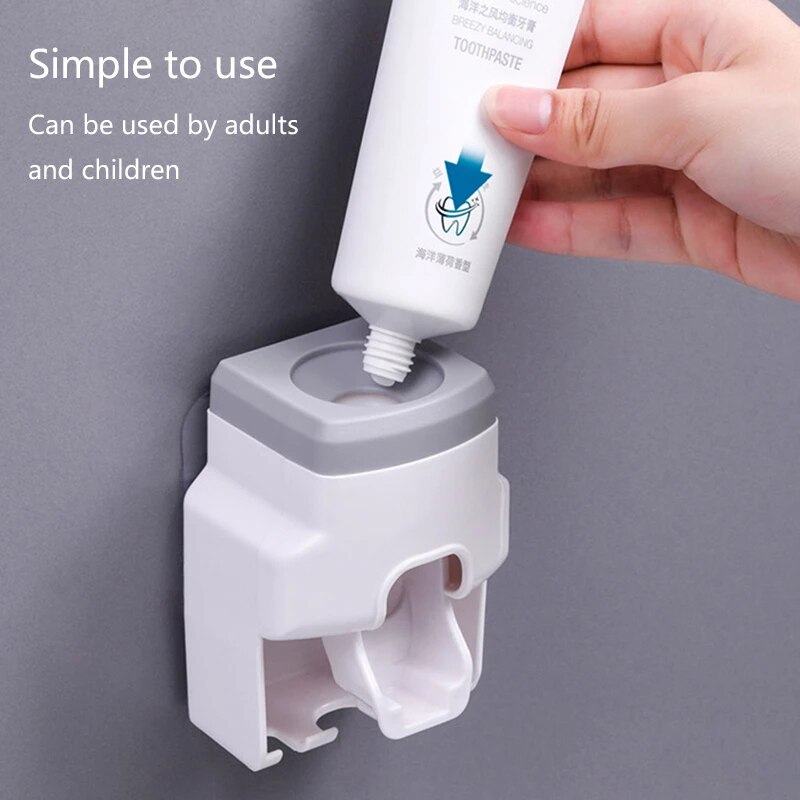 Wall Mounted Automatic Toothpaste Dispenser Squeezers Bathroom Accessories Toothpaste Rack dispensador pasta dientes