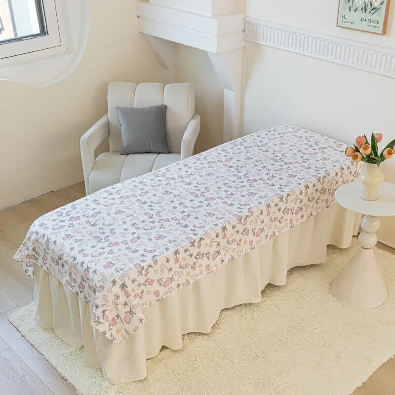 Sábanas de salón de belleza estampadas a la , cubierta de cama de masaje para Spa, ropa de cama con agujeros, cubierta de terapia de SPA de masaje Universal