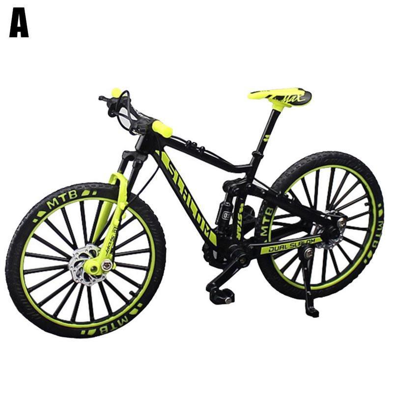 Mini vélo en alliage 1:10, modèle de vélo de montagne, doigt en métal, jouet de Collection pour enfants: A