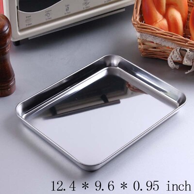 Baking Tray with Removable Cooling Rack Set Stainless Steel Pie Biscuit Cookie Macaroon Pastry Baking Pan Sheet Used for Oven: S