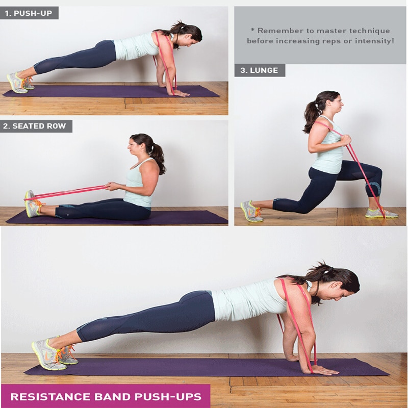 Modstandsbånd træning elastik træning ruber loop crossfit styrke pilates fitness udstyr træning expander unisex
