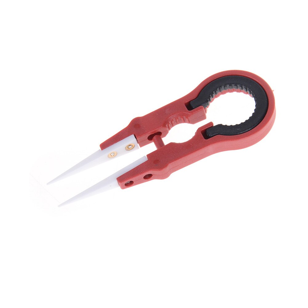 1pc Dismountable Ceramic Tipped Stainless Steel Tweezers Fine Pointed Tips Heat Resistant Tweezer