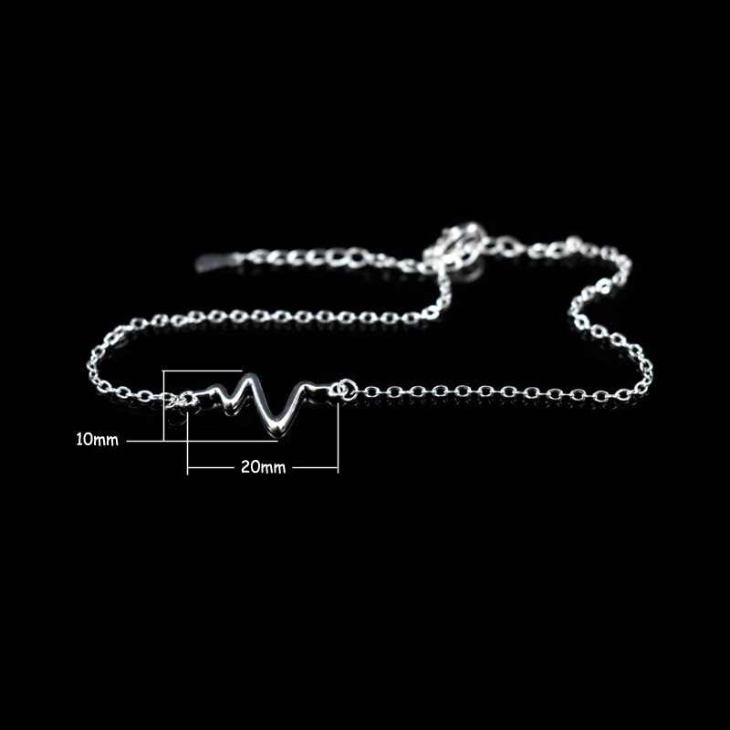 Sexy Beach Lightning Pendant Anklet 925 Sterling Silver Simple Waves Anklets Bracelets For Women Foot Chain Jewelry