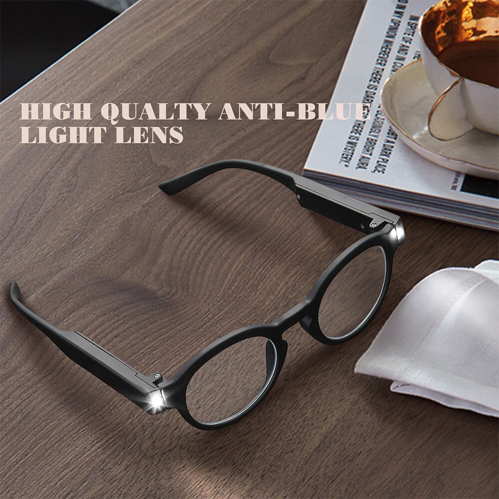 Lesebrille mit Lichter LED Beleuchtete Vergrößerung Brillen USB Ladung Vergrößerungs Leser für Männer und Frauen