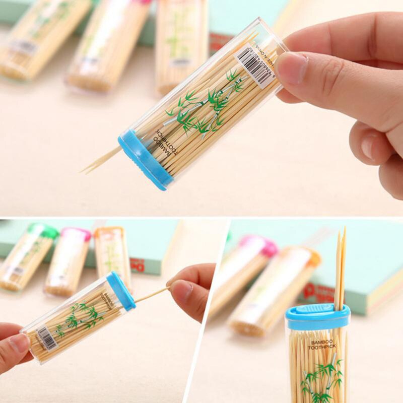 100PCS/Box Disposable Wood Dental Natural Bamboo Toothpick For Home Restaurant Hotel Products Toothpicks Tools toothpicks party