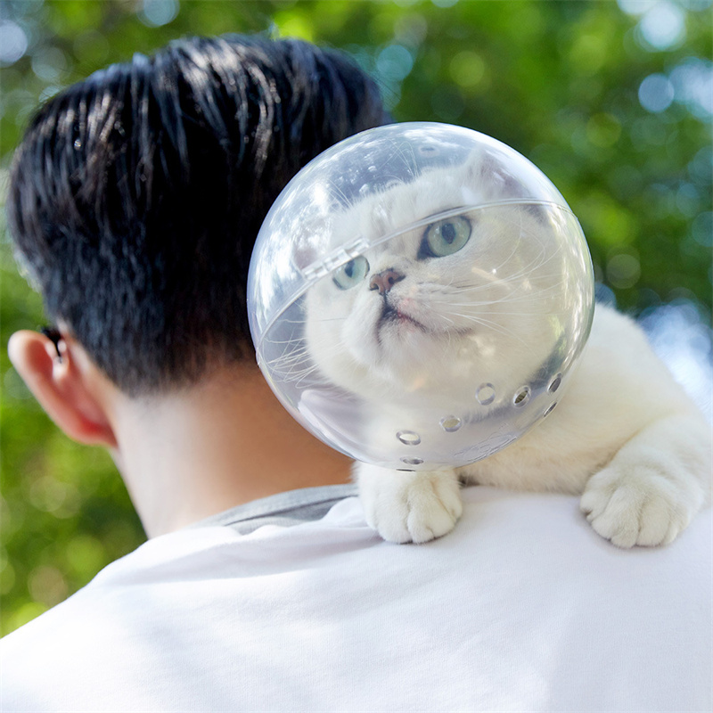 Cubierta de aseo para gatos con Bola Espacial transpirable, máscara de bozal para gatos, gatito, recorte de uñas, baño, sombrero de seguridad antimordedura, suministros