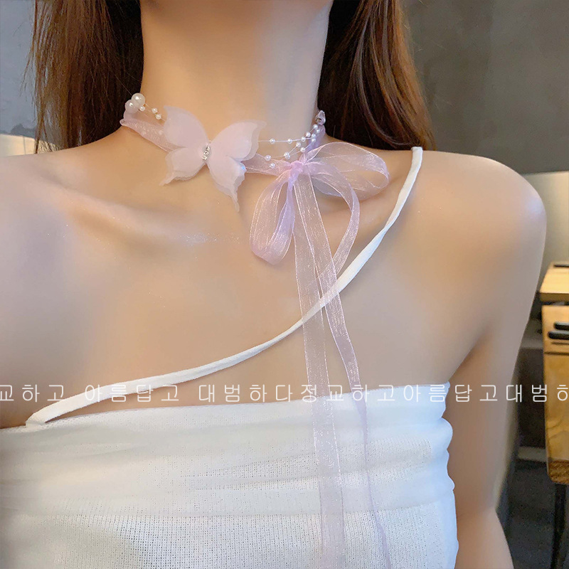 Blondehalskæde choker til kvinder blonde halsbånd krave blomst rose sommer vinter choker klub fest sexet smykker: Guldfarve