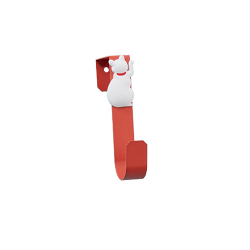 1Pc Zelfklevende Muur Haken Kat Patroon Hangers Voor Badkamer Keuken Stick Op Wall Opknoping Deur Hoed Hanger Handdoek houder: Orange