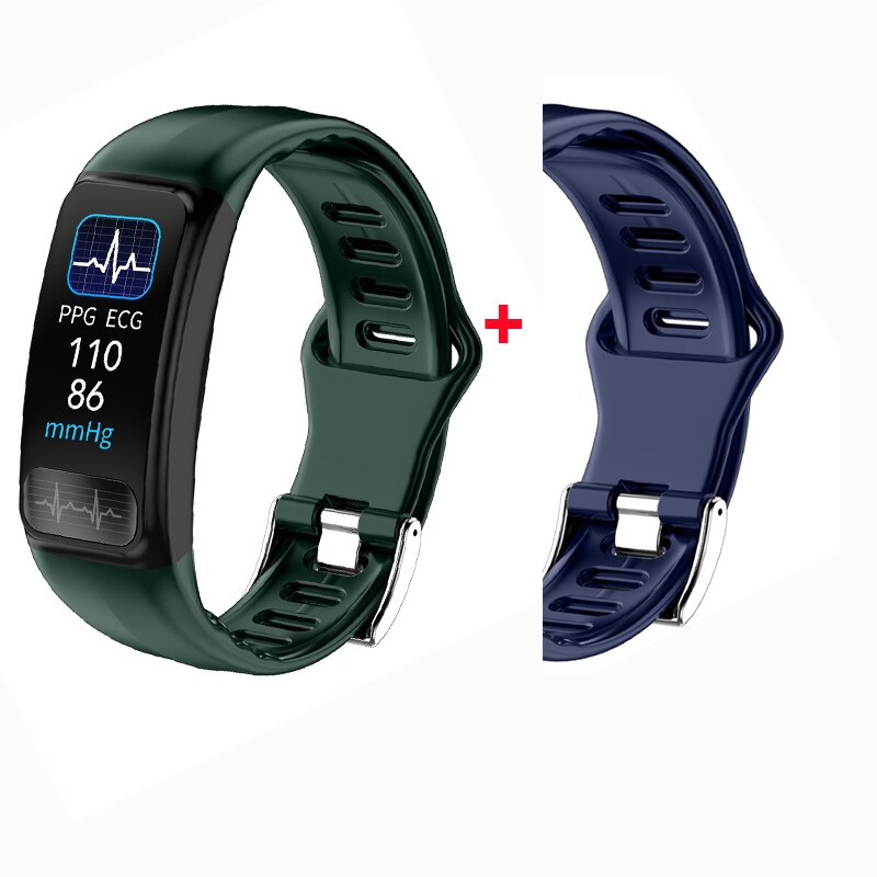 P12 ecg ppg pulseira inteligente monitor de oxigênio freqüência cardíaca pressão arterial cinto inteligente ip67 à prova dip67 água chamada lembrete esportes banda: add 5