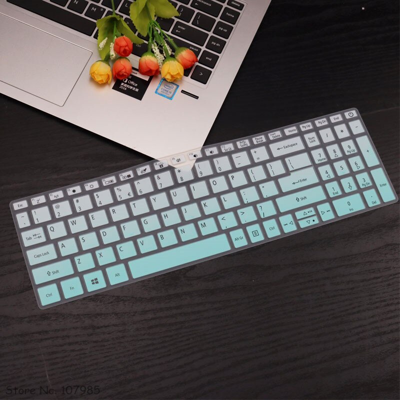 Housse de protection de clavier d&#39;ordinateur portable, pour Acer Aspire 3 A317-32 A317-33 A317-51 A317-51G A317-51K A317-51KG A317-52-37N 15.6 pouces: Gradualskyblue