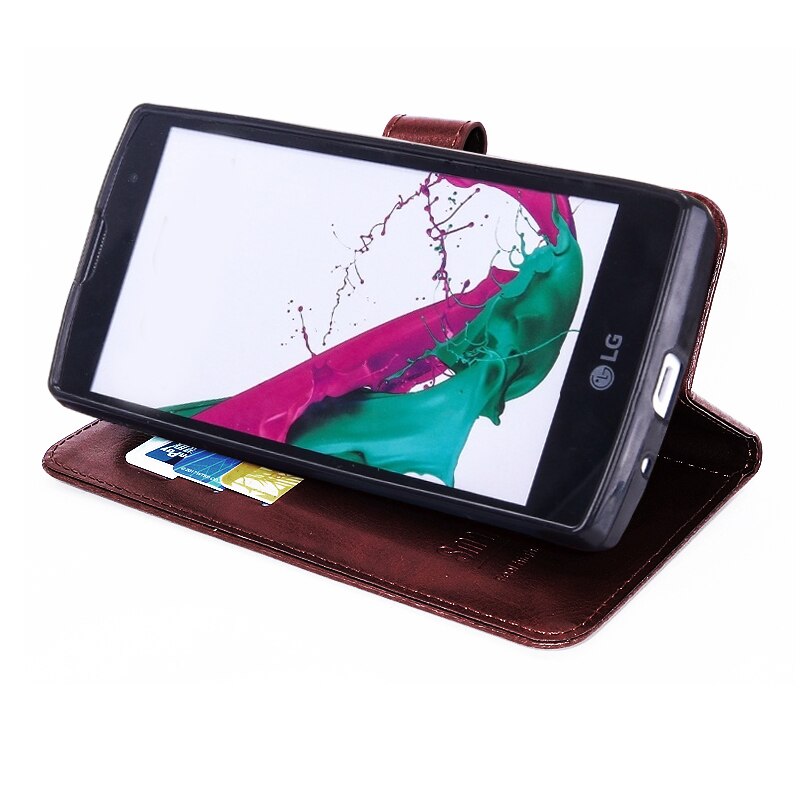 Leather Wallet Case For LG Magna H502F H522Y G4c H525N H500F Flip Phone Cover Card Slots Stand Holder Funda H500F Volt 2 LS751