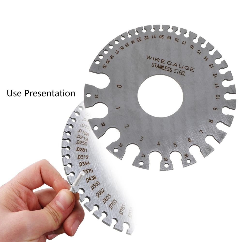 Metal Round SWG Wire Thickness Measurer Tester Ruler Diameter Measuring Gauging Lathe Tool