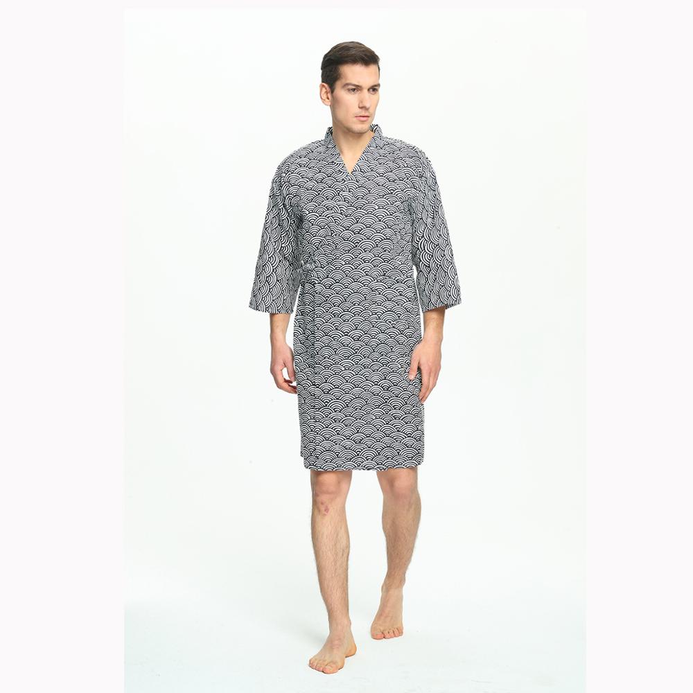 100%  bomull uformelle sovekåper mann kimono sommer komfortable yukata hjemmekåper mann hjemme klær til mann