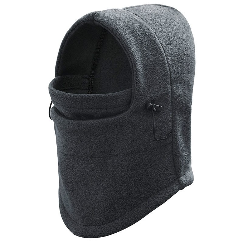Winter Warm Caps Mannen Polar Fleece Thermische Balaclava Hoed Vrouwen Outdoor Winddicht Fietsen Masker Cap Hood Halswarmer Wandelen Sjaals: A- Dark gray
