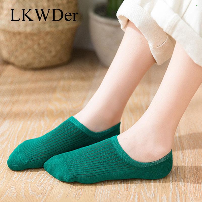 3 Pairs/lot Womens Cotton Invisible No Show Socks Short Socks Cute Thin Ankle Boat Socks Non-slip Summer Silicone US $ 5