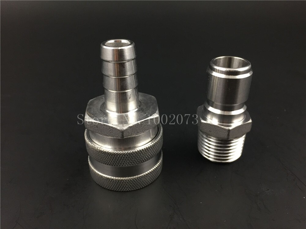 Stainless Steel Beer brewing Weldless Kettle Ball Valve 1/2&quot;NPT Kit Quick Disconnect Set, Pipe Fitting Nut and bulkhead assembly: Quick disconnect 1