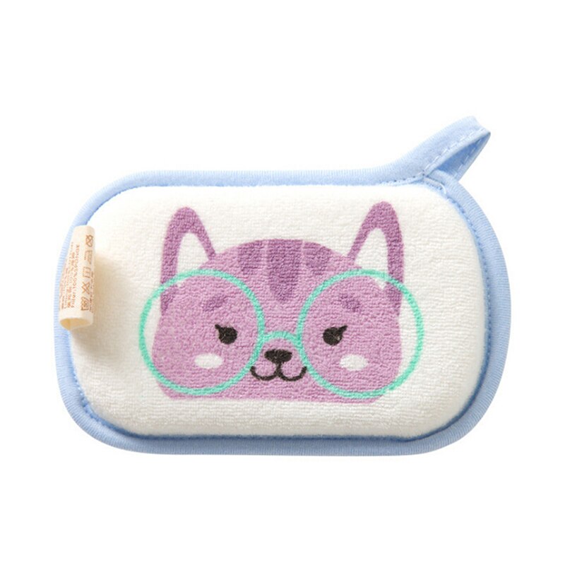 1 unidad de esponja de baño de animales de dibujos animados para bebé esponja suave Linda esponja para el cuerpo para la ducha cuidado de dibujos animados cepillo para baño de bebé 13,5 cm * 8,5 cm