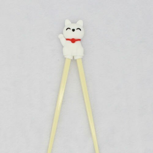 Palillos de goma antideslizantes para niños, palillos de entrenamiento al azar, para aprendizaje, 1 par: White