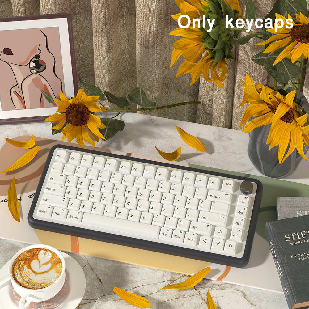 Teclas PBT de perfil XDA para Apple ISO MAC, teclas brasileñas coreanas, japonesas, rusas, españoles y francesas para teclado mecánico GK61