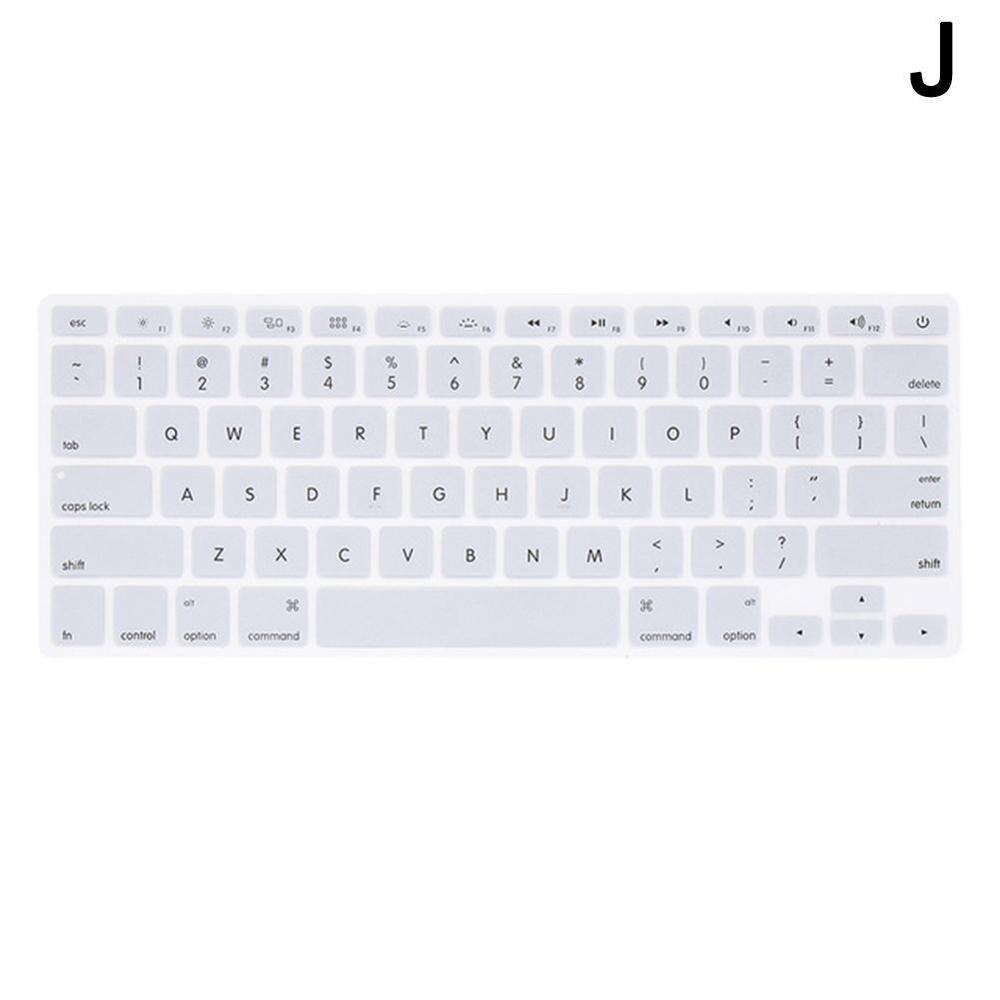 10 farben Weichen Silikon Tastatur Abdeckung Aufkleber Film Für Apple Macbook Pro Air 13 "15" 17 " oder älter) computer Zubehör: Silber