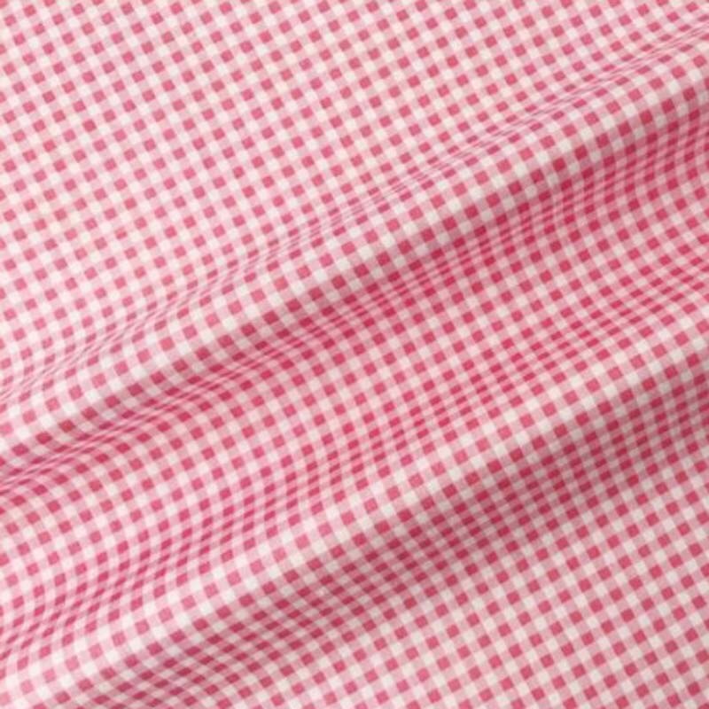 160cm*50cm bomuldsklud pink blå rose blomster blomster ternet stof til gør-det-selv børn sengetøj tøj kjole håndarbejde dekoration: Lyserød tern