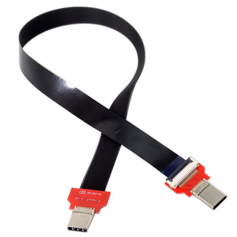20cm fpc flat usb 3.1 type-c usb-c hann til hann datakabel til macbook og bærbar pc og telefon og stasjon