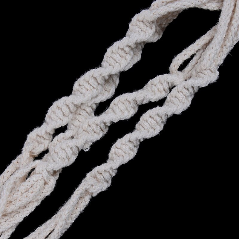 Macramé para planta de macramé, decoración Vintage, cesta, soporte para plantas, macramé, cuerda de elevación anudada, decoración para jardín y hogar: n3