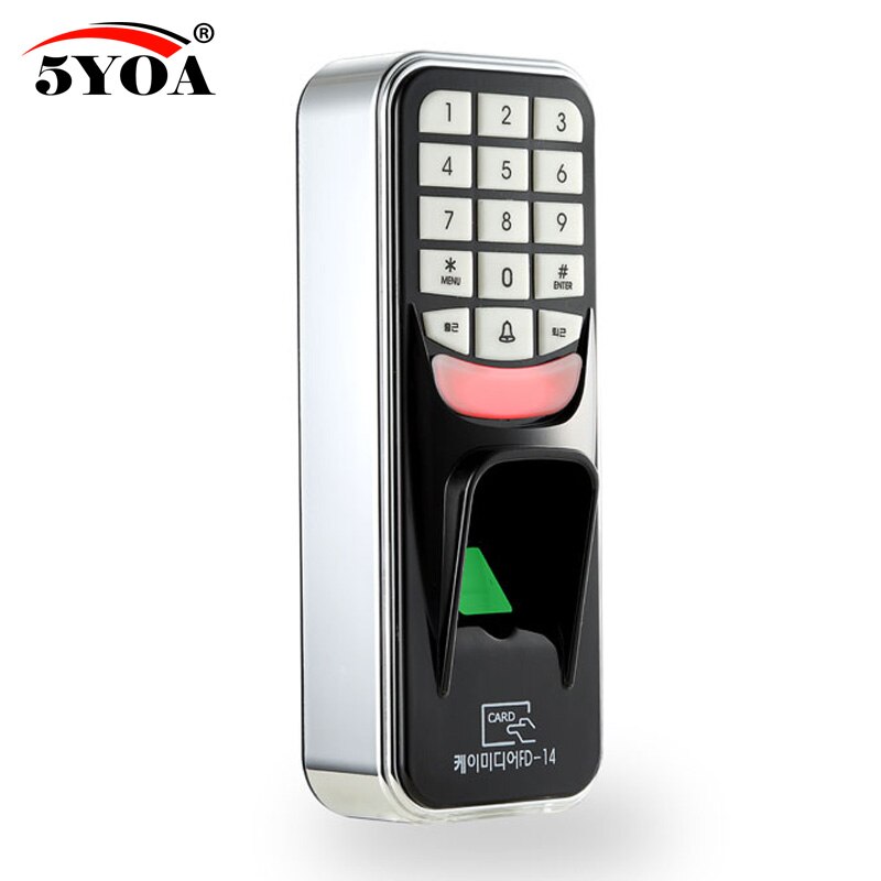 5YOA-máquina de Control de acceso con contraseña, huella dactilar, cerradura de puerta electrónica biométrica, lector RFID, sistema de escáner