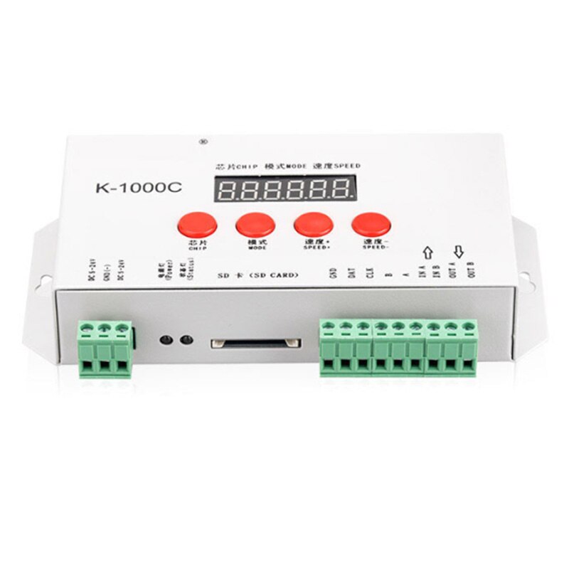 K-1000C controlador K1000C WS2812B WS2811 APA102 T1000S WS2813 LED 2048 píxel controlador de programa DC5-24V