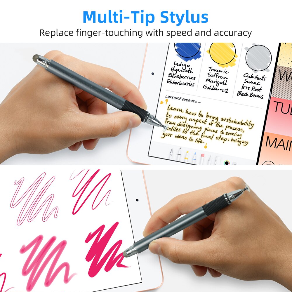 Universal 2 in 1 stylus penna ritplatta pennor kapacitiv skärm pekpenna för android mobiltelefon smart penna tillbehör