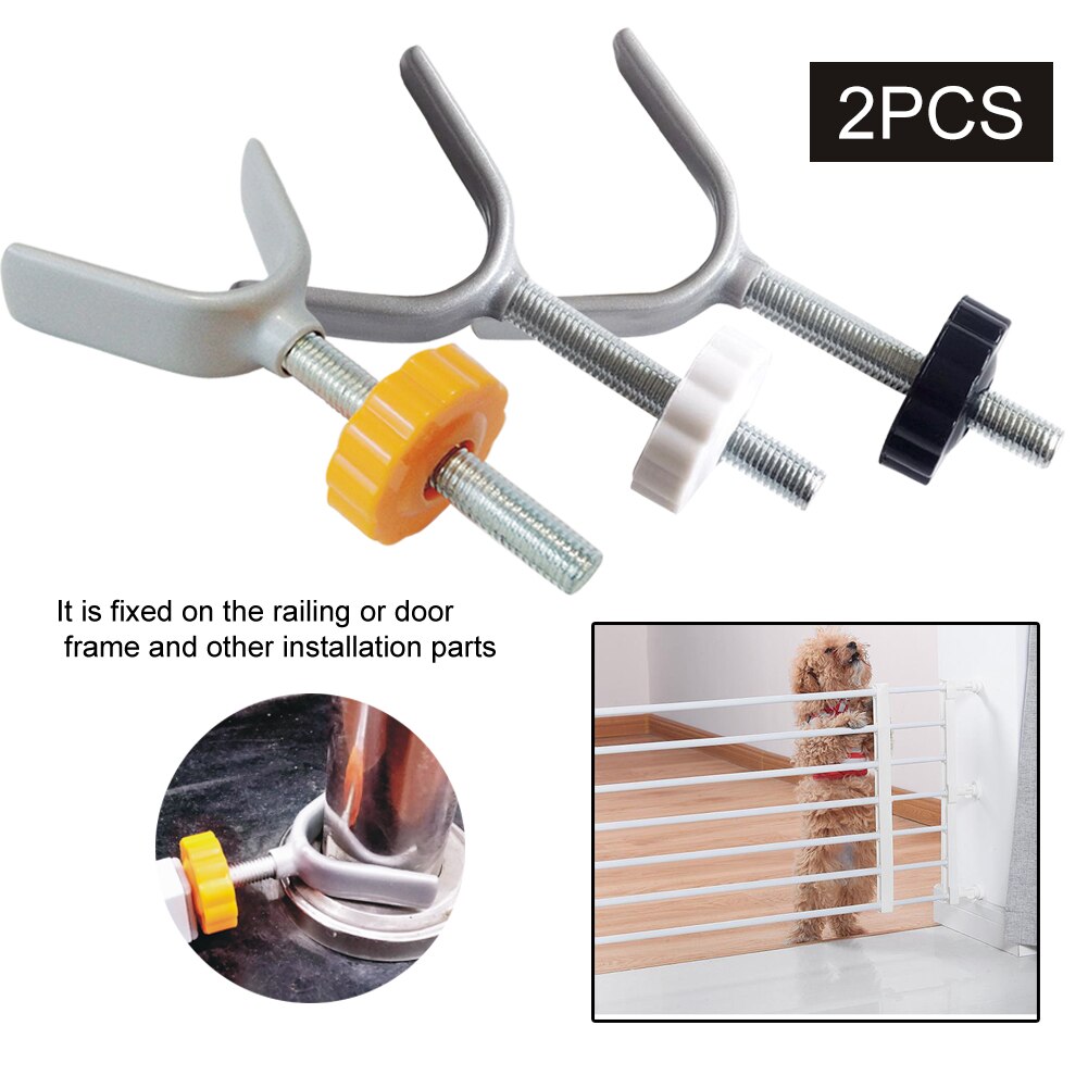 2pcs M10 Threaded Adapter Baby Pet Safety Stair Banister Easy Install Pressure Mounted Gate Screw Bolt Y Spindle Rod Household