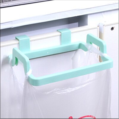Køkkenudstyr køkken arrangør håndklædeholder hængende holder hængelig affaldsposeholder håndklædeopbevaringsstativ køkken tilbehør: Grøn