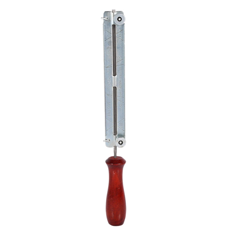 Wsfs 3/16 tum 4.8mm rund platt vass skärpning kraftfil filhållare handtag kit motorsåg kedjeverktyg