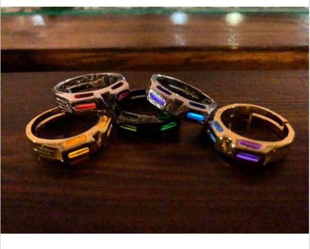 Bague avec Tube de Tritium collier auto-lllumination pendentif (alliage/plaqué argent or)