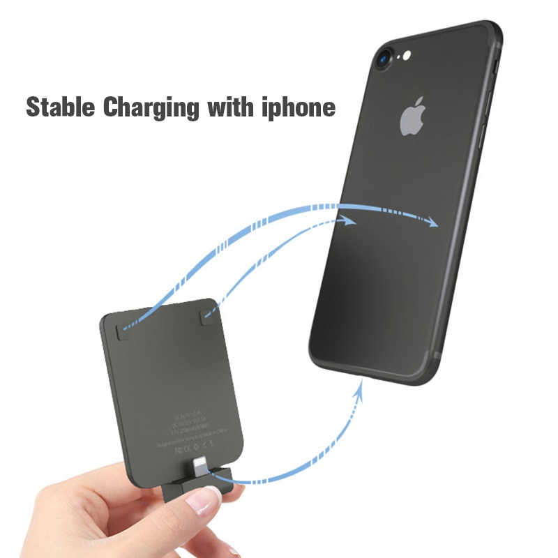 Oisle mini clipe de volta bateria para iphone 12 11x7 8 6 plus se xs max xr se2 magro backup externo caso carregador de bateria power bank