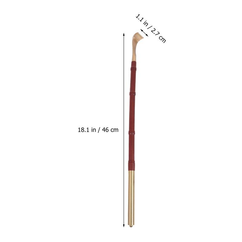 46cm Long Handle Back Scratcher Practical Wood Scratcher Claw Tool Telescopic Anti Itch Claw Backscratcher for Massage: Light Brown