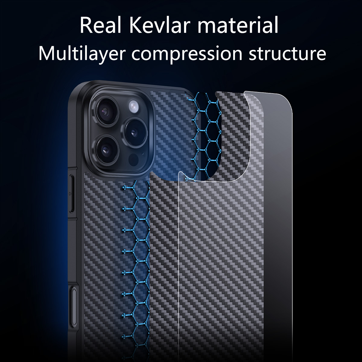 Til iphone 16 15 14 13 max 16 15 14 plus ægte kevlar aramidfiber etui magnetisk stødsikkert bagcover magsafe kompatibel