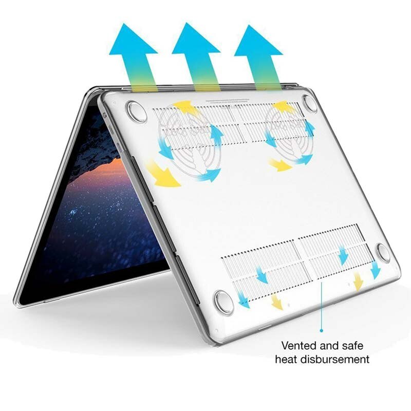 3-in-1 Laptop Case for MacBook Pro 16 A2141 A2179 - Crystal Hard Shell for MacBook Air 13 Pro Retina 12 13 15 16